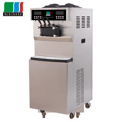 China Factory new arrival KESHI double system soft ice cream machine commercial ice cream machine snack ice cream machine for sale