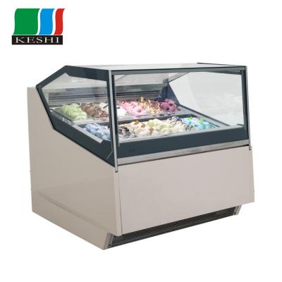 China Portable Single-temperature Gelato Ice Cream Dipping Cabinet Ice Cream Display Showcase Display Freezer Trailer for sale