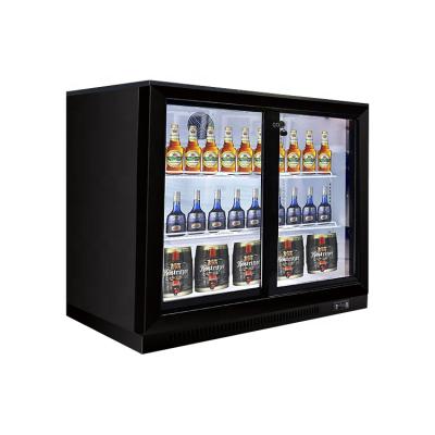 China 2021 Compact Single-temperature Mini Bar Refrigerator Double Door Small Fridge Beer Showcase for sale