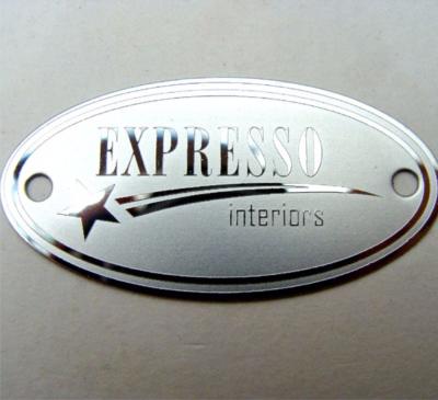 China Europe Custom Design Stainless Steel Bike Etching Nameplate for sale