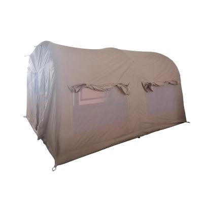 China Straight tie type outdoor air pole tent cotton canvas tent luxury inflatable family camping party glamping tent for sale for sale