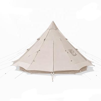 China Straight Tying Type CMARMOL Teepee Outdoor Luxury Canvas Yurt Tent Pyramid Tent Camping Teepee Desert Teepee Glamping Tent for sale