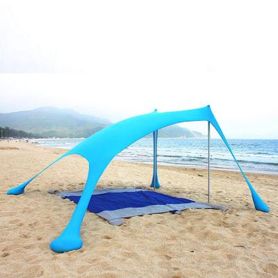 China Extended Type Best Beach Tent Sun Shelter Canopy Canopy Umbrella Rain Canopy Portable Beach Shade Umbrella Tent With Sandbags for sale