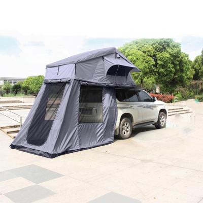 China Straight Bracing Type 2-4 Person Canopy Car Roof Tent Car Roof Top Large Shell Tent Soft Top Car Roof Top Tent For Sale for sale