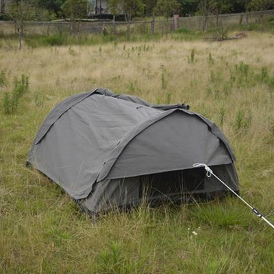 China Durable Car Tent 270 Double Layer Bivvy 1-2 Person Camouflage Cotton Canvas Loot Waterproof Camping Rise Tent For Sale for sale