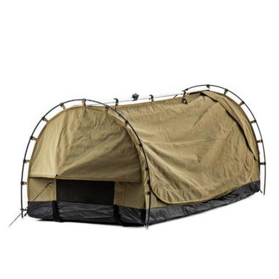 China Straight tie type double layer dome waterproof light weight hiking outdoor camping swags tent cotton canvas swag tent Australia for sale for sale