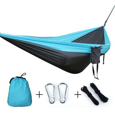 China Easy Hanging Portable Camping Hammock Easy And Durable Beach Rope Hammock Canvas Rope Hammock With Mosquito Net for sale