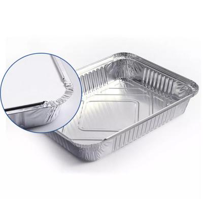 China 2300ml Food Half Size Pan Disposable Food Packing Aluminum Foil Containers Large Size Pan for sale