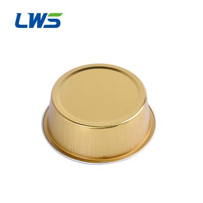 China LWS-RC52 Widely Used Small Round Foil Disposable Cups Color Aluminum Foil Ice Cream Baking Cup for sale