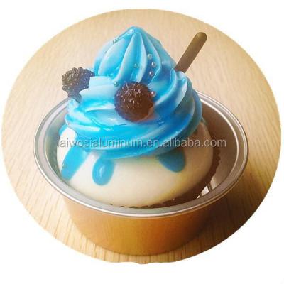 China LWS-RC70 Widely Used Disposable Colorful Round Aluminum Foil Baking Cup With Lid for sale