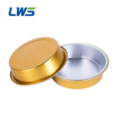 China Widely Used LWS-RC95 150ml Factory Directly Disposable Round Mini Aluminum Foil Colorful Cupcake Baking Cups With Lid for sale