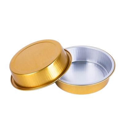 China Colorful Aluminum Foil 270ml Disposable Cake Cup Baking Pan Tray Pan for sale