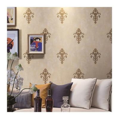 China Factory wholesale price high quality modern European classic damask design PVC wallpaper for sale