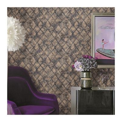 China Latest modern design 3d decorative geometric high quality non-woven wallpaper for sale