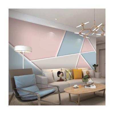 China Modern 3d wallpaper kids cartoon wallpaper mural roll for pale pink color for girl's room for sale