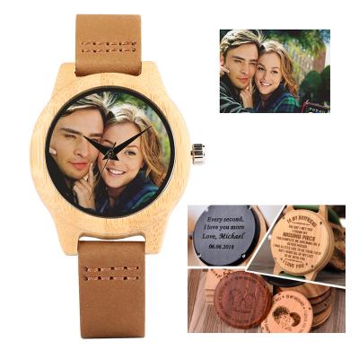 China OEM Retro Band Low Moq Diy Design Wooden Non-Specific Watch Fashion Leather Bamboo Wood Watch for sale