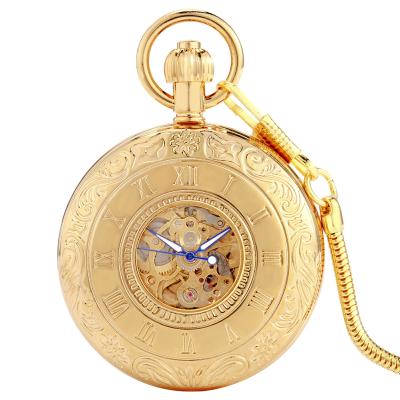 China Fashion Luxury Mechanical Pocket Watch With Vigoroso Automatic Wind Vintage Movement Mechanical Pocket Watch for sale