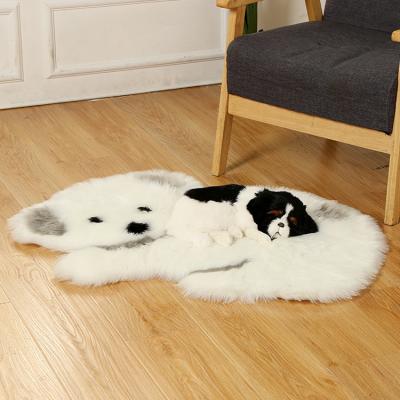 China Wholesale Viable Luxury Animal Faux Fur Plush Cat Dog Pet Sofa Bed Cushion Pet Bed Mat for sale