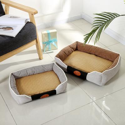 China Removable Cover Customized Removable Washable Suede Cloth Waterproof Cat Dog Pet Beds Suppliers for sale