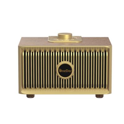 China OneDer V5 wireless bluetooth speaker wooden box vintage bluetooth bamboo speaker bluetooth speaker for sale