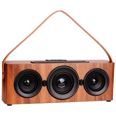 China KBQ-1904 Video Call Super Bass Retro Wooden Wireless BT Speaker for sale