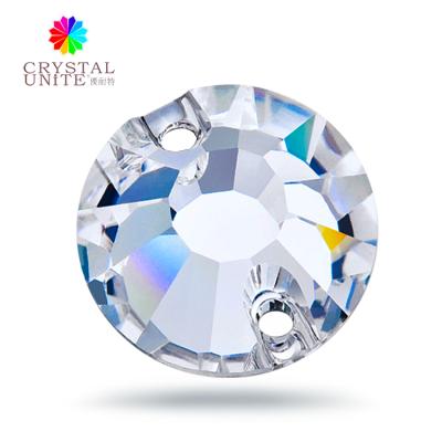 China Flatback CRYSTAL UNITE round shape sew on rhinestone U3204 for sale