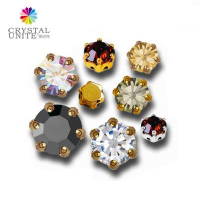 China In claw setting CRYSTAL UNITE U1038CS Lead Free Rhinestone Chaton in crown setting for sale