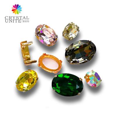 China In Claw Setting CRYSTAL UNITE U4120FS China A Grade Fancy Oval Shape Rhinestone In Claw Setting for sale