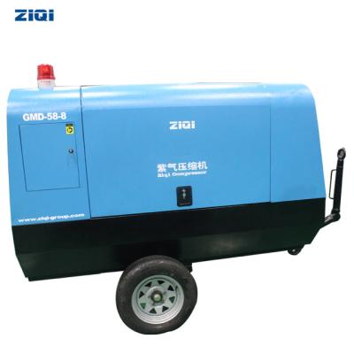 China Premium Lubricated Gas Portable Diesel Screw Compressor For Mining for sale