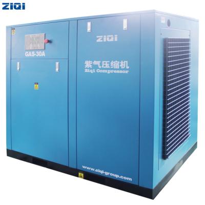 China Famous lubricated 30kw 40hp 187cfm single stage belt driven screw air compressor for industry for sale