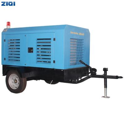 China ZIQI GMD Lubricated Portable Screw Air Compressor Diesel Engine for sale