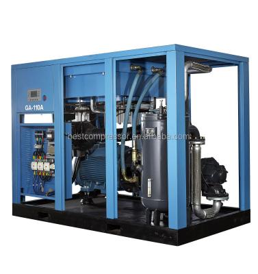 China 110kw Lubricated Air Screw Compressor for sale