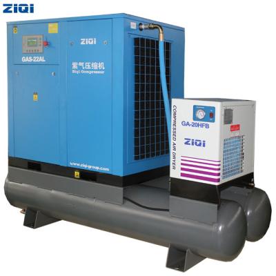 China Screw Air Compressor With Tank Top Sale 22KW Low Noise Combo Screw Air Compressor For Chemical for sale