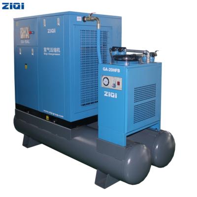 China Screw air compressor with tank 15kw competitive price 95cfm combined screw air compressor for sale for sale