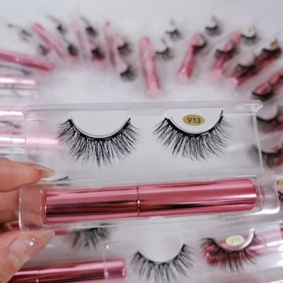 China Private Label Real Natural Wholesale Long Mink Magnetic Eyelashes for sale