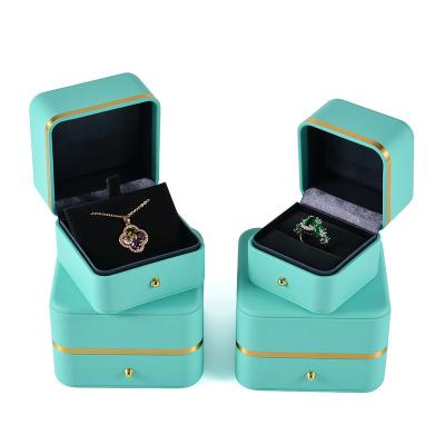 China Luxury Recycled Materials Velvet Jewelry Box Ring Box For Engagement And Anniversary for sale