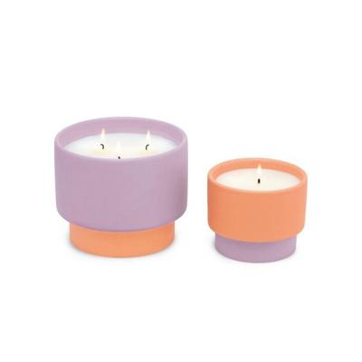 China Two-layer home decoration home decoration candle jar ceramic frosted empty candle container candle jar custom design for sale