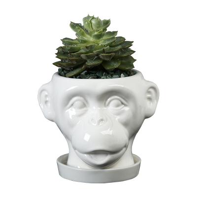 China Ceramic Planter Creative Succulent Tabletop CLASSIC Spot Figure Gardening Decorative Planter for sale