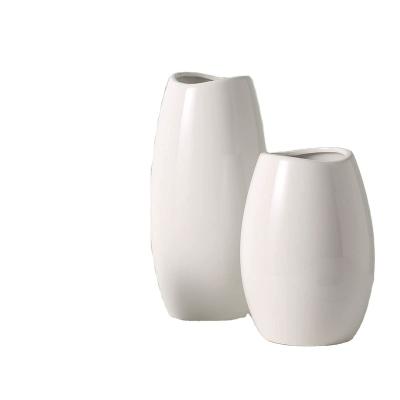 China Modern Ceramic Vase Set of 3 Flower Vases for Home Decor, Modern White Vase for Centerpieces, Ideal Living Room Shelf/Table/Home Decor for sale