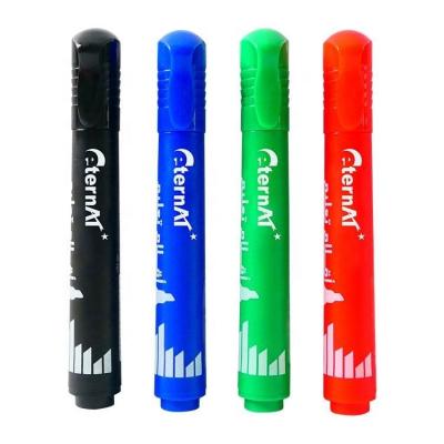 China Customized School Blue Black Green Marker Waterproof Fabric Red Green Plastic Permanent Marker for sale