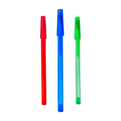 China School Stick Tip Retractable Color Barrel Customized Pen Plastic Ballpoint Pen With Medium Point for sale