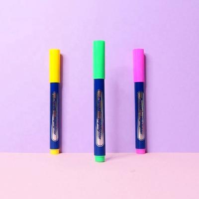 China School Customized Wholesale Cheap Fluorescent Highlighter Marker Colorful Fluorescent Highlighter Bar for sale