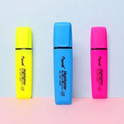 China School Customized Hot Sale Fluorescent Highlighter Bar Marker Colorful Fluorescent Highlighter Bar for sale