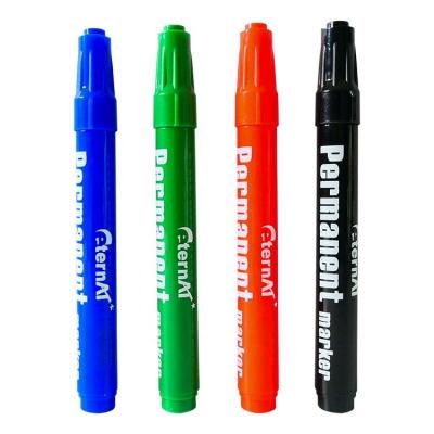 China Customized School Blue Black Black Permanent Waterproof Fabric Marker Plastic Red Green Permanent Marker for sale