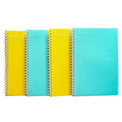 China New Style Spiral Soft Cover A5 PP Promotional Custom Printing Cheaper School Spiral Notebook for sale