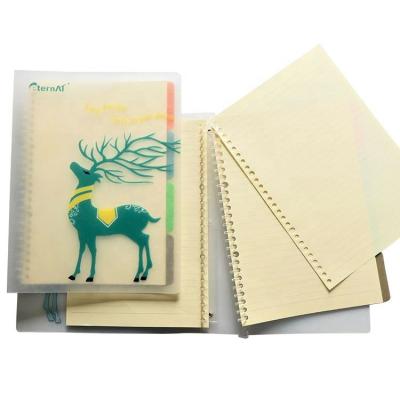 China New design loose leaf fabric school loose leaf pp combined custom spiral notebook for sale