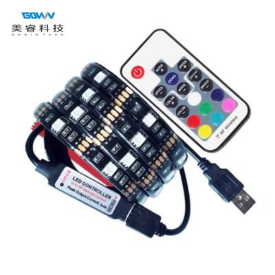 China Smart DC5V USB 1M 2M TV Background Lighting Adhesive Indoor and Outdoor IP20 Strip/IP65 SMD 5050 USB RGB LED Flexible Strip for sale