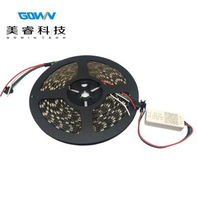 China Indoor and Outdoor WS2812 DC5V SMD5050 RGB LED String Lighting LED Color Changing IP20/IP65 RGB Light Flexible Led Strip for sale