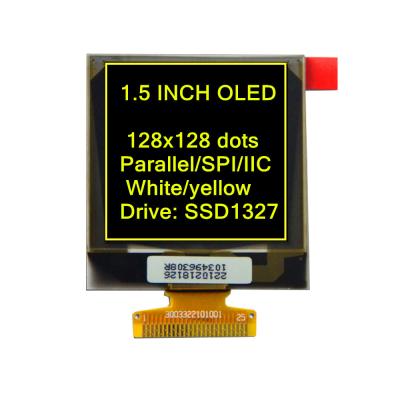 China 1.5 inch SPI I2C 25pin YELLOW ssd1327 128x128 OLED display SCREEN for sale