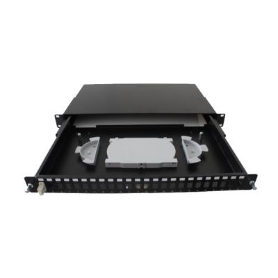 China Network Fiber Optic Accessories ODF Patch Panel BOLEIN 1U 24 LC Port Fiber Optic Patch Panel ODF Fiber Optic Accessories Rack Mount Duplex Sliding Type Fiber Optic Patch Panel for sale